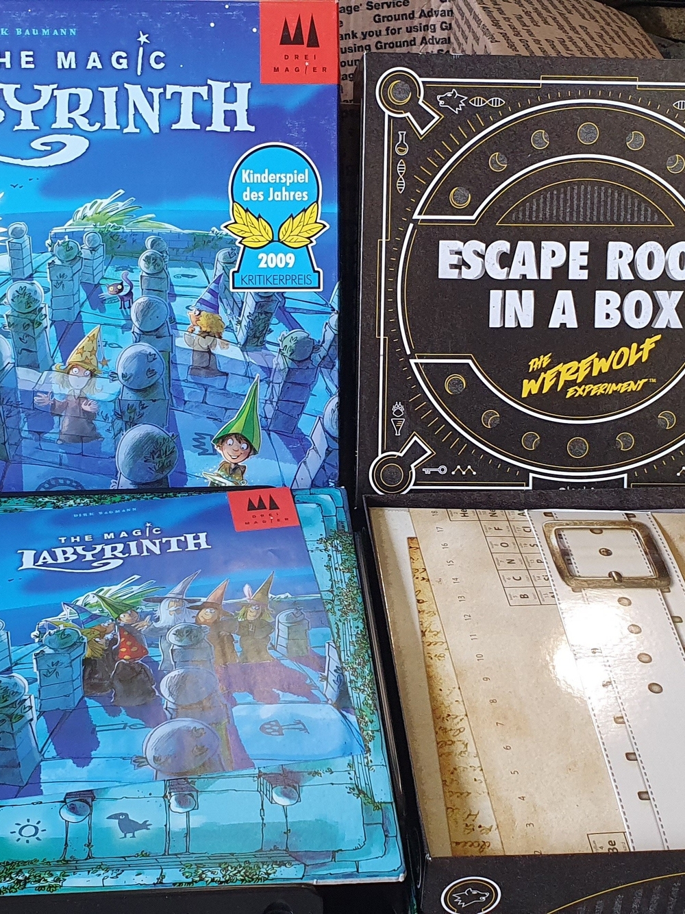 The Magic Labyrinth And Werewolf Experiment Board Games